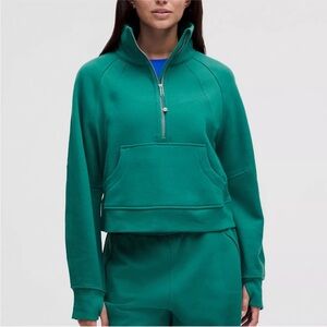 Lululemon Scuba Oversized Funnel Neck Half Zip - Teal Lagoon